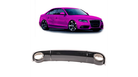 Tylny dyfuzor wraz z końcówkami wydechu AUDI A4 B8 przed liftem 2008-2011