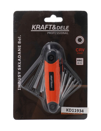 ZESTAW  IMBUSÓW SKŁADANYCH 8 EL. HEX KD11934