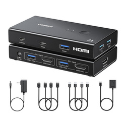 Przełącznik Switch KVM UGREEN AK502 2w1 HDMI 2.0