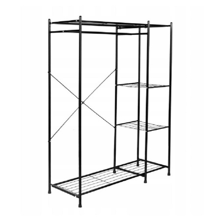 STOJAK NA UBRANIA WIESZAK REGAŁ POJEMNY PÓŁKI GARDEROBA