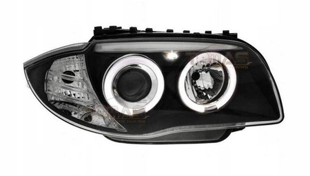 Lampy przednie reflektory BMW E87 E81 Ringi Black