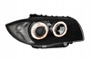 Lampy przód reflektory Bmw e81 e87 ringi czarna 2szt