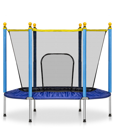 TRAMPOLINA OGRODOWA STABILNA DLA DZIECI DO DOMU Z SIATKĄ 140 x 122 CM
