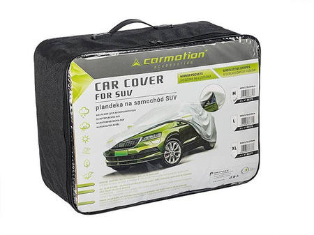 Pokrowiec na SUV "M" 430x175x150 cm, 3-warstwy, odblaski, suwak przy drzwiach