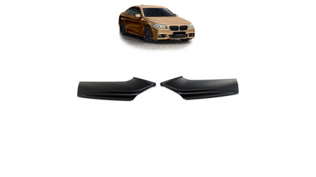 Dokładki przedniego zderzaka Matt Black BMW 5 F10 F11 2010-2017 Performance Style