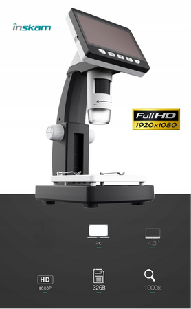 Mikroskop cyfrowy 1000x wyświetlacz LCD IPS 1080P