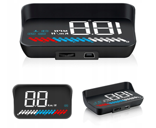 Wyświetlacz projektor na szybe LCD HUD OBD2 GPS USB M7