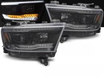 Lampy reflektory black LED do Dodge Ram 19-22