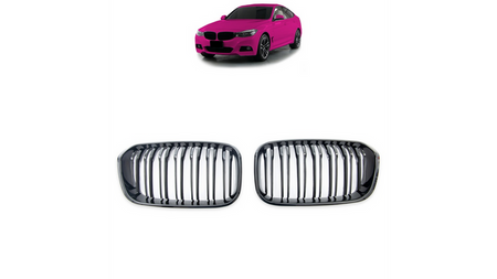 Grill sportowy podwójne żeberka Gloss Black  BMW 3 (F34) Gran Turismo 2013-2020