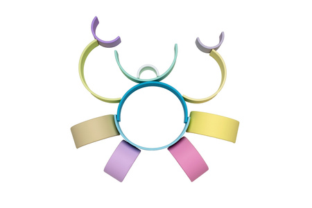 DENA Duża Silikonowa Tęcza Pastel - 12 elementów