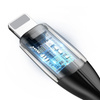 Kabel USB na Lightning z diodą LED Baseus Horizontal 2.4A 1m czerwony