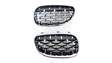 Grill sportowy Gloss Black & Chrome BMW 5 E60 E61 2003-2010
