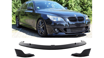 Przedni Splitter Czarny BMW 5 (E60, E61) Sedan Touring (2003-2010) M-Tech