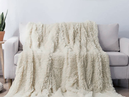 KOC ELEKTRYCZNY GRZEJĄCY Z PILOTEM PUSZYSTY MIĘKKI 180 X 160 BEŻOWY DWUOSOBOWY Z TIMEREM