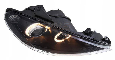 Reflektory przednie Peugeot 206 BLACK RINGI