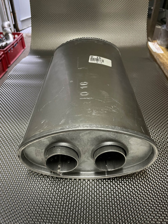 Tłumik przelotowy montażowy ze stali aluminiowanej 2 na 1 W/E/2X50/2X50 - EDEX