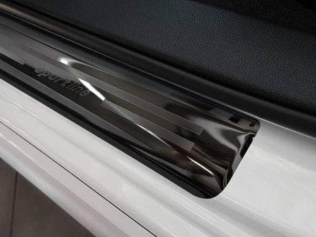 Nakładki na progi do Subaru Impreza 5  (Stal czarna 4 szt.)