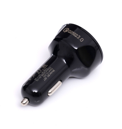 Ładowarka samochodowa  QUICK CHARGE 3 porty USB LED KD1238