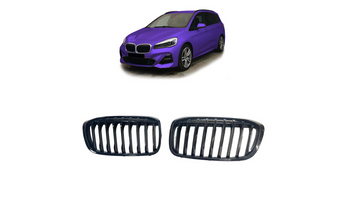 Grill sportowy pojedyncze żeberka Gloss Black BMW 2 F45 F46 LCI Facelift 2018-2021