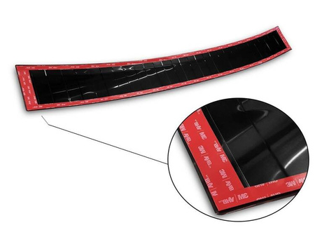 Nakładka na zderzak tylny do Volvo V70 3 FL (Czarna-Lustro)