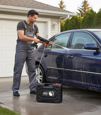 MYJKA CIŚNIENIOWA AKUMULATOROWA 40 BAR PISTOLET NATRYSKOWY BEZPRZEWODOWY OGRODOWY DO MYCIA OKIEN KOSTKI AUTA