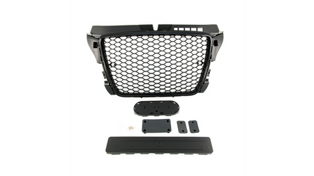 Grill sportowy Gloss Black z PDC AUDI A3 Facelift 2008-2012