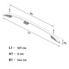Relingi dachowe Mercedes-Benz Citan I W415 L2 | A2 2012-2021 Czarny LONG