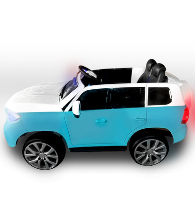 AUTO NA AKUMULATOR SUV POLICYJNE NIEBIESKIE MP3 USB BUJAK MUZYKA PILOT OTWIERANE DRZWI ŚWIATŁA LED DO ZABAWY DLA DZIECI