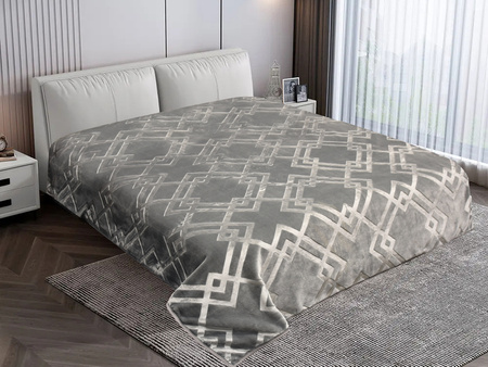 KOC AKRYLOWY TŁOCZONY 160 X 210 CM DOLCE FAR NIENTE W WALIZCE WZÓR GEOMETRYCZNY GRUBY MIĘKKI