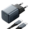 Ładowarka GaN Vention USB-C 20W  + Kabel USB-C-L 1m (Szara)