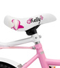 ROWEREK DZIECIĘCY 12 CALI RÓŻOWY DZWONEK HAMULEC KOSZYK BAGAŻNIK KOŁA BOCZNE KOŁA DRĄŻEK DLA DZIECI