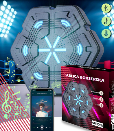 TABLICA BOKSERSKA INTELIGENTNA TRENINGOWA ŚCIENNA ELEKTONICZNA TRENAŻER MUZYKA BLUETOOTH DO TRENINGU ĆWICZEŃ BOKSU