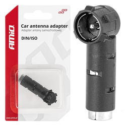 Adapter antenowy redukcja wtyk DIN ISO kątowy AMIO-03967