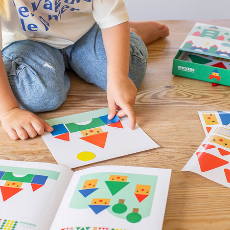 Zestaw z naklejkami geometrycznymi Apli Kids - Wieś