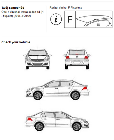 Bagażnik dachowy AIRO CRUZ Opel Astra H Sedan Dark