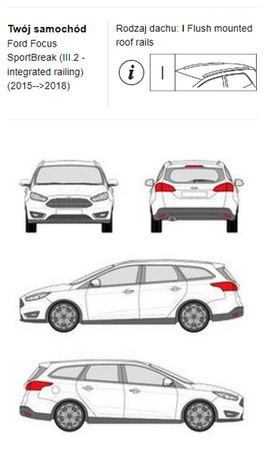 Bagażnik dachowy CRUZ AIRO FUSE Ford Focus SportBreak III