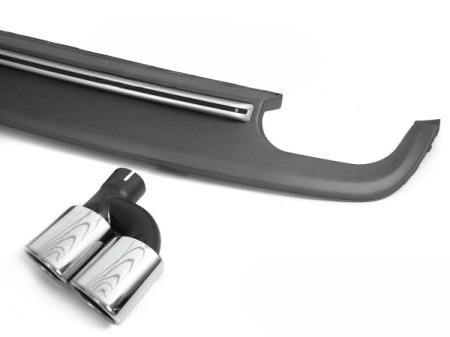  Dyfuzor S-STYLE Srebrny + Końcówki – Audi A5 8T/8F (2011-2016)