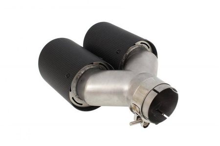 Końcówka tłumika 101mmx2 wejście 76mm Carbon Mat