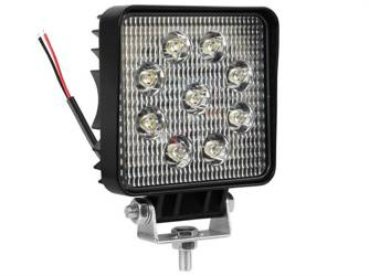 Lampa robocza 12/24V, 9x3W, 9 diod CREE dł. 117  szer. 45 wys. 117mm