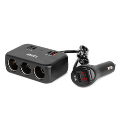 Rozdzielacz gniazda zapalniczki z ładowark?
2x USB-A 1x USB-C QC4.0 12V 24V 120W 80cm AMIO-04366
