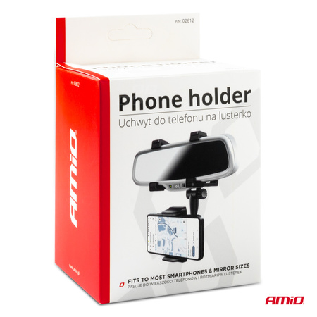Uchwyt na telefon do samochodu na lusterko HOLD-17 AMIO-02612