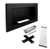 Biokominek 650x400 Slim Czarny z szybą