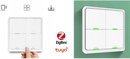 Pilot przycisk sceny TUYA ZigBee 4 kanały 12 SCEN