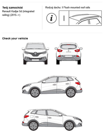 Bagażnik dachowy CRUZ AIRO FIX Renault Kadjar