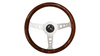 Kierownica 350mm Drewno Silver