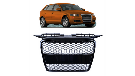 Grill sportowy Gloss Black AUDI A3 przed liftem 2005-2008