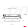 Lampa ostrzegawcza błyskowa kogut 36 LED magnes R65 R10 12V 24V W03m AMIO-02295