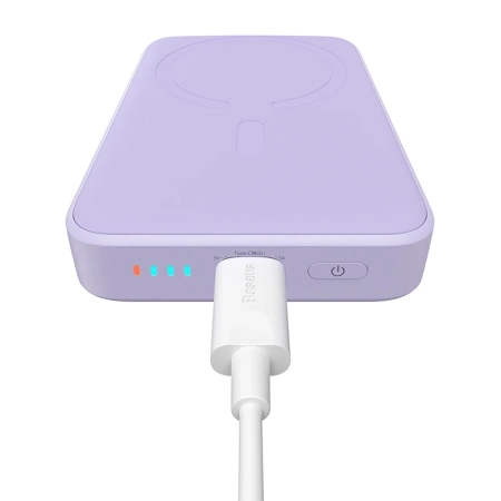Powerbank magnetyczny Baseus Magnetic Mini 10000mAh, USB-C 20W MagSafe (fioletowy)