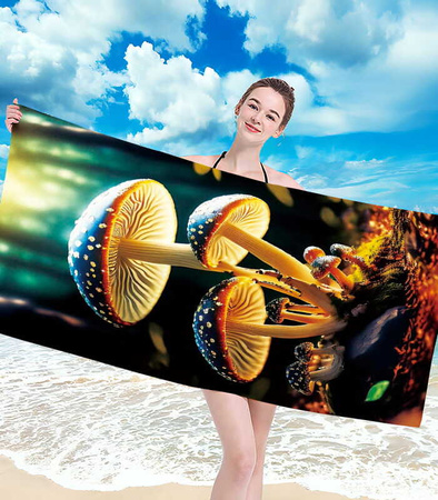 RĘCZNIK PLAŻOWY KĄPIELOWY 100 X 180 CM MIKROFIBRA DUŻY SZYBKOSCHNĄCY MIĘKKI KOLOROWY