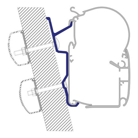 Adapter do markizy ściennej PerfectWall Ducato / Boxer / Jumper H3 - Dometic
